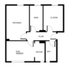 Grundriss - Gemütliche 2,5-Zimmerwohnung im Grünen!