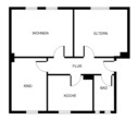 Grundriss - Schöne 3-Zimmerwohnung mit Dusche und EBK!