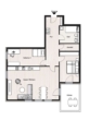Grundriss - Wohnen in grüner Oase – Moderne 3-Zimmer-Wohnung mit Balkon