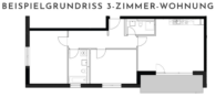 Beispielgrundriss - Schöne Neubauwohnung mit EBK in Braunschweig!