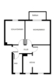 Grundriss - Wir sanieren für Sie eine 2-Zimmerwohnung mit Balkon!