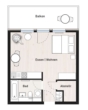 Foto - schöne, helle 1 Zimmer Wohnung im 1 OG in den Rathausvillen