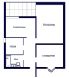 Grundriss - Schöne 3-Zi-Wohnung mit Balkon in gepflegter Anlage – Bochum, Griesenbruch